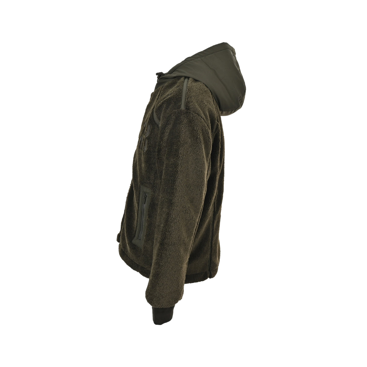 MiuMiu/Miu Miu embroidered lettering polar fleece hooded jacket