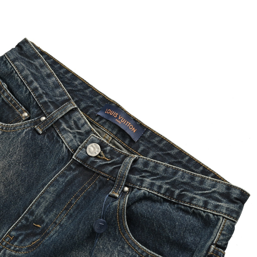 Louis Vuitton 23Fw tool embroidered jeans