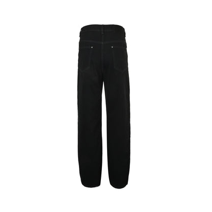 Louis Vuitton burnt flower washed ripped jeans