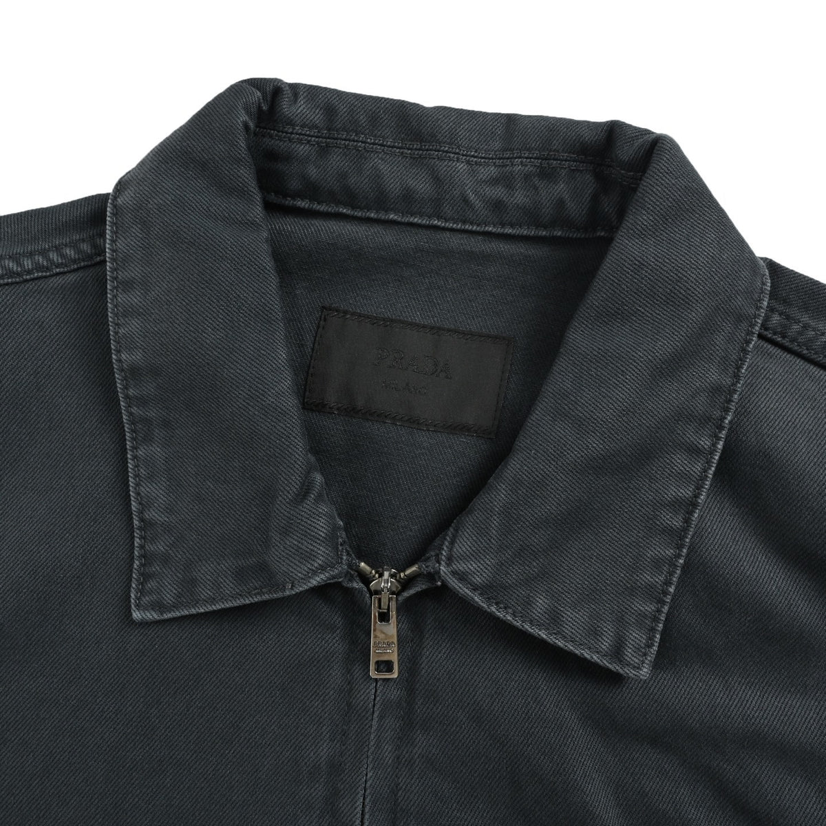 Prada 25Fw triangle zipper denim jacket