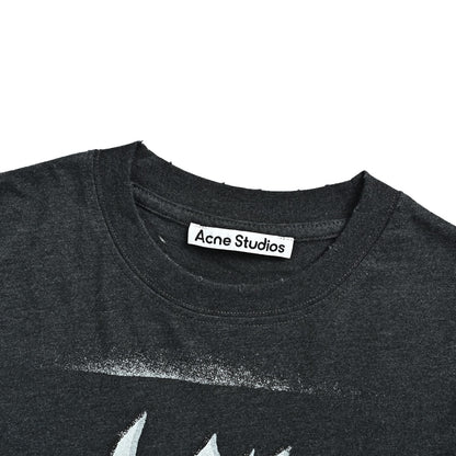 Acne Studios 26ss Gothic spray-painted lettering long-sleeved T-shirt