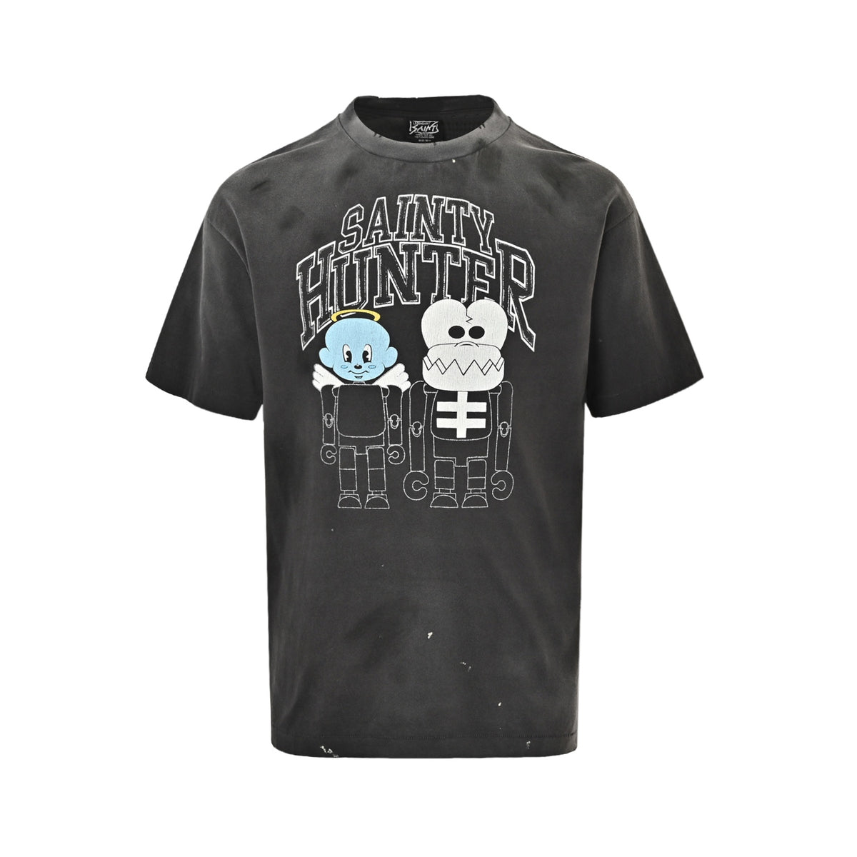 SAINT MICHAEL skull cherub print short sleeves