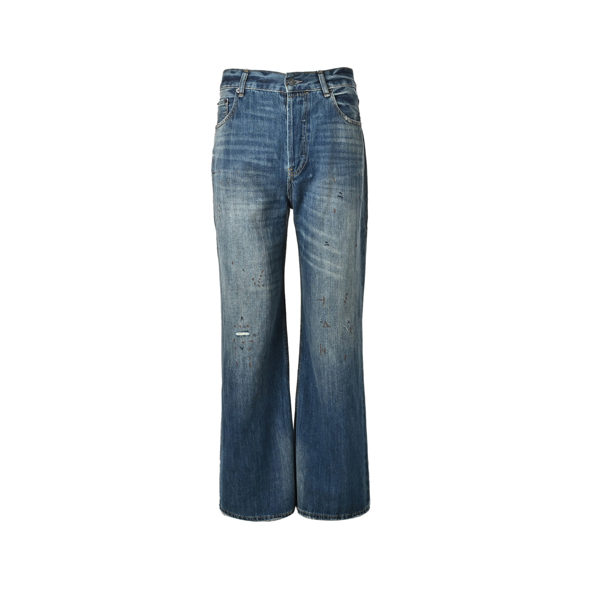 Acne Studios 2021F splash-ink distressed jeans