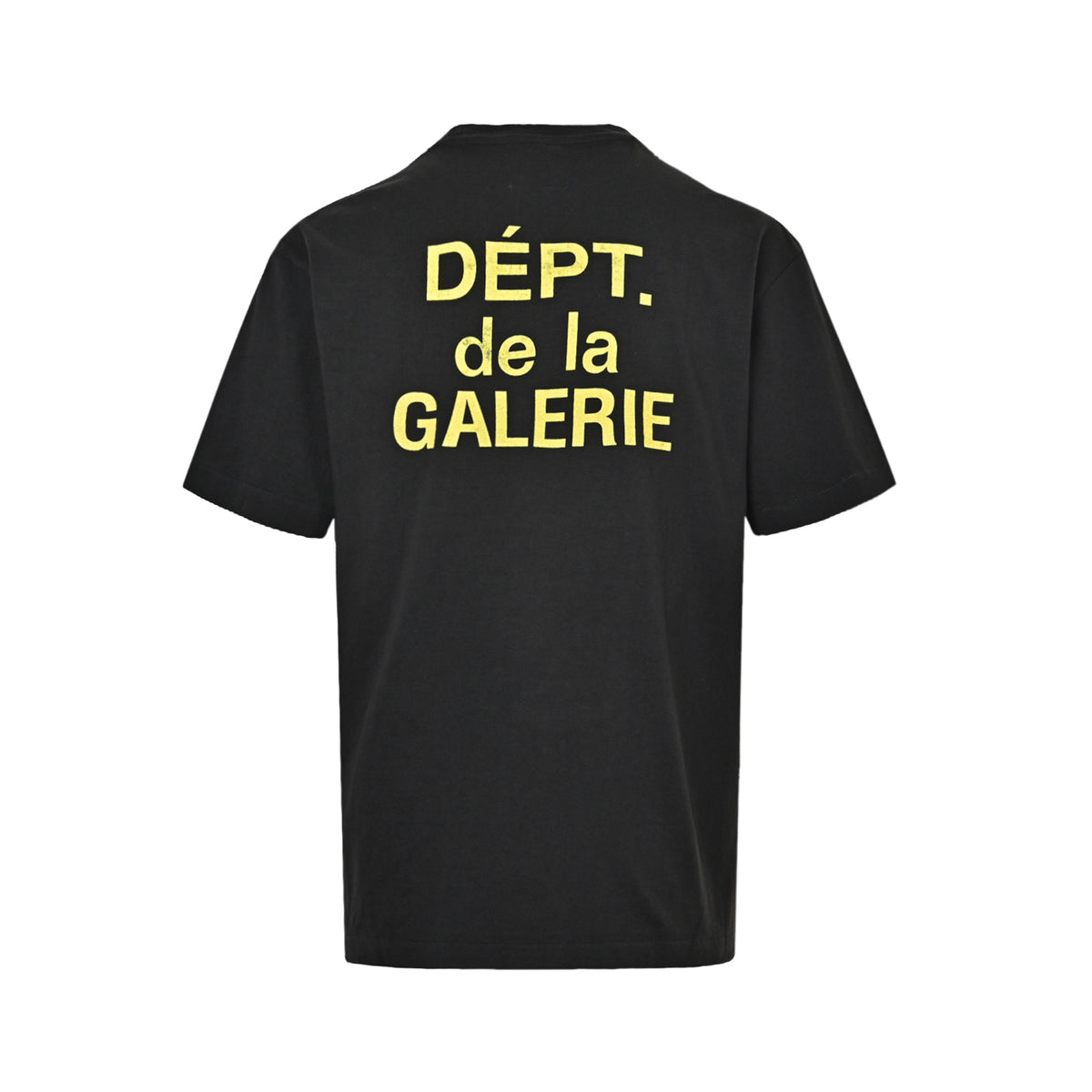 GALLERY DEPT mottled yellow French print short sleeves on the front and back