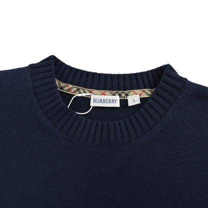 Burberry 25Fw war horse logo embroidered crew neck sweater