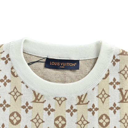 Louis Vuitton 26ss allover old flower jacquard knitted short sleeves