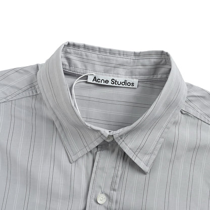 Acne Studios label striped long-sleeved shirt