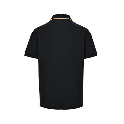 Hermes 26ss collar contrast color chest embroidered logo Polo short sleeves