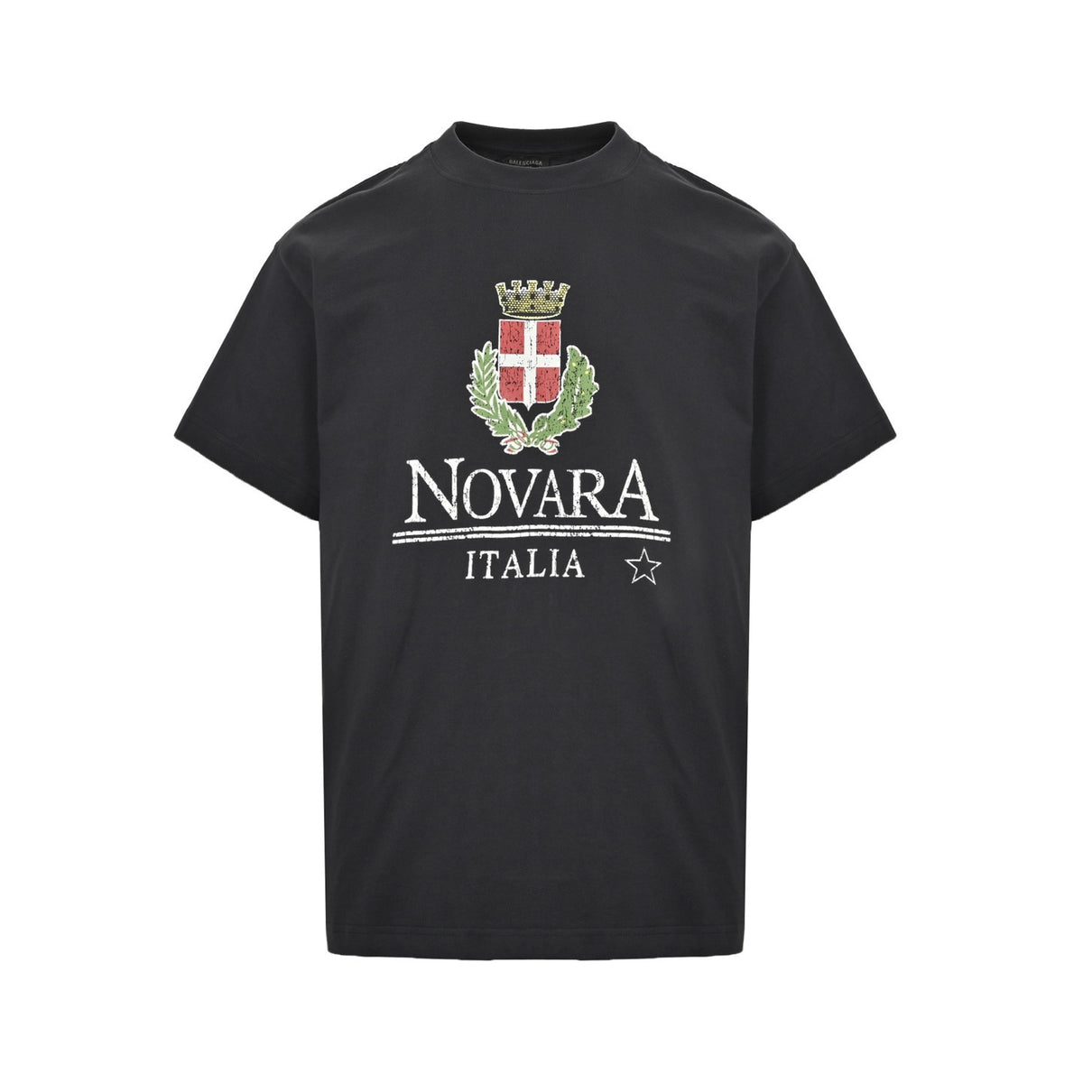 Balenciaga/Balanciaga 25ss NOVARA distressed printed short sleeves
