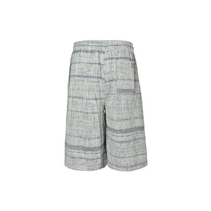 Loewe/Luo Yiwei textured denim denim shorts