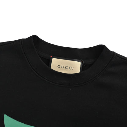 Gucci Double G Apple foam suede print sweatshirt