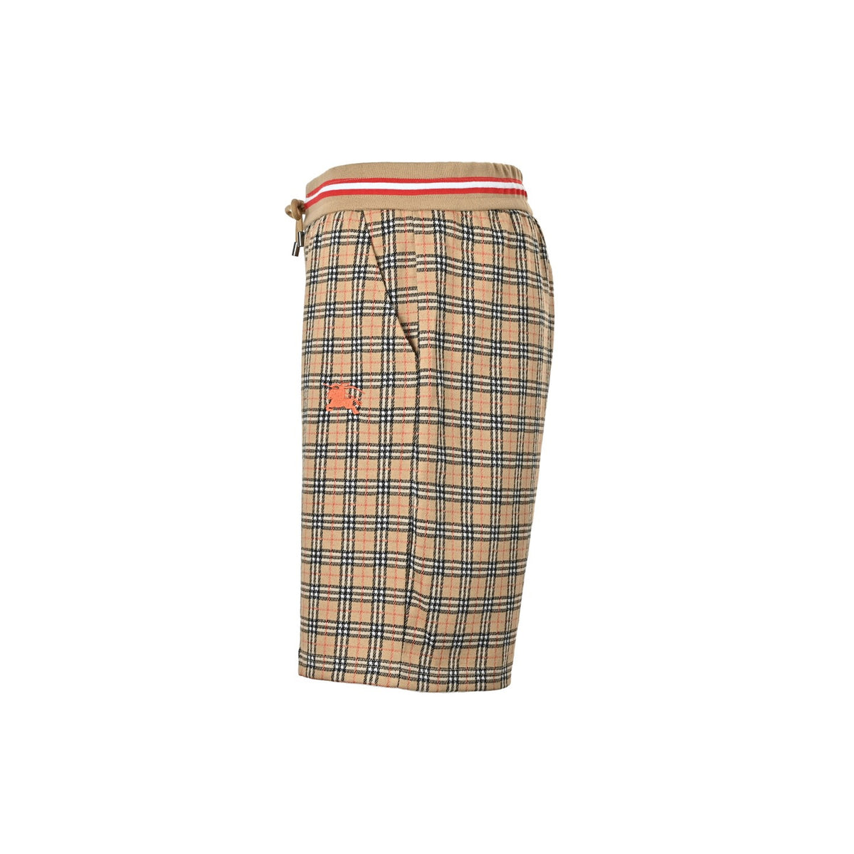 Burberry war horse embroidered plaid shorts