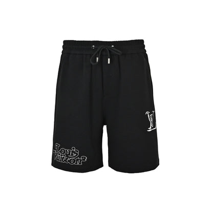 LouisVuitton/Louis Vuitton double logo embroidered shorts