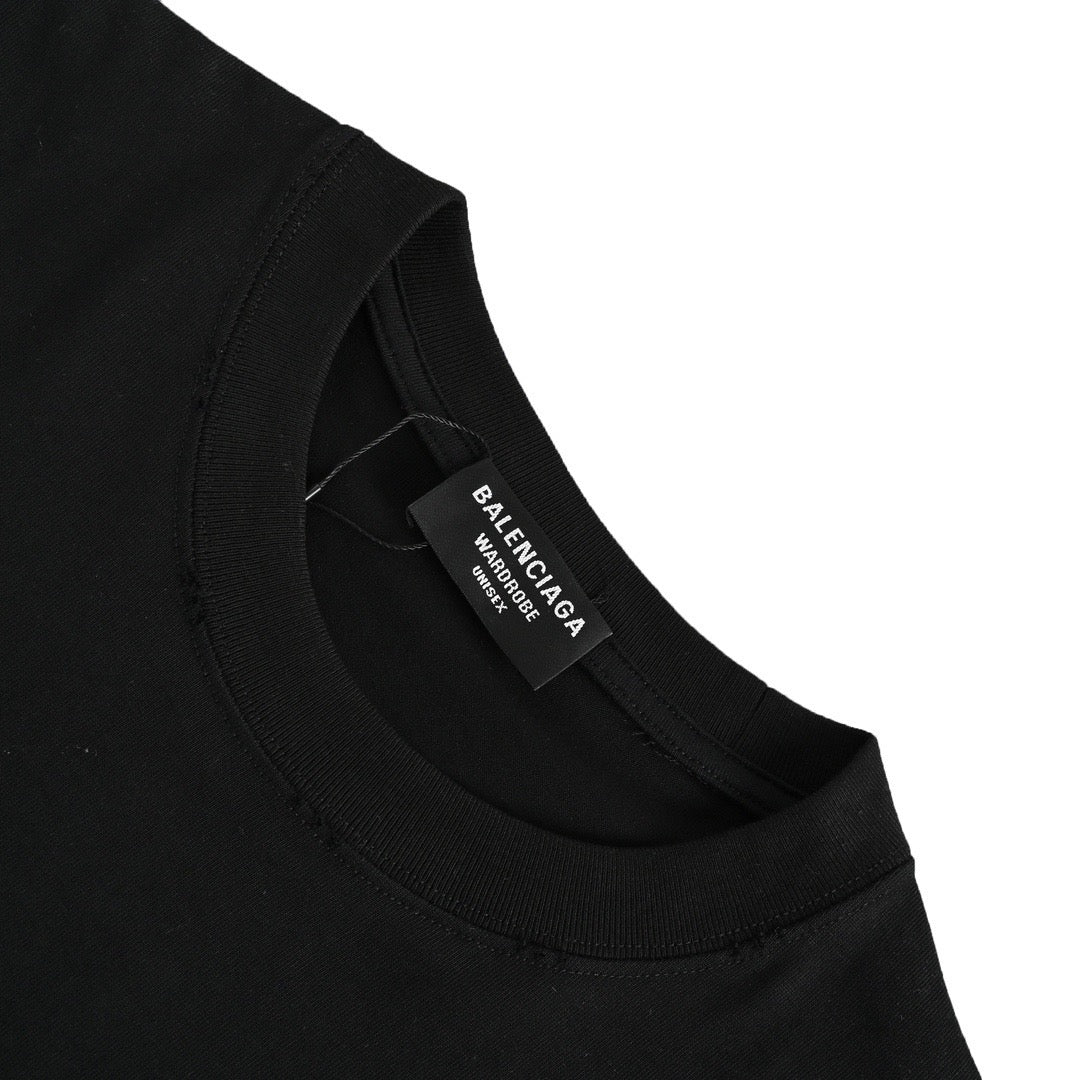Balenciaga/Balanciaga 23ss double B letter graffiti printed short sleeves