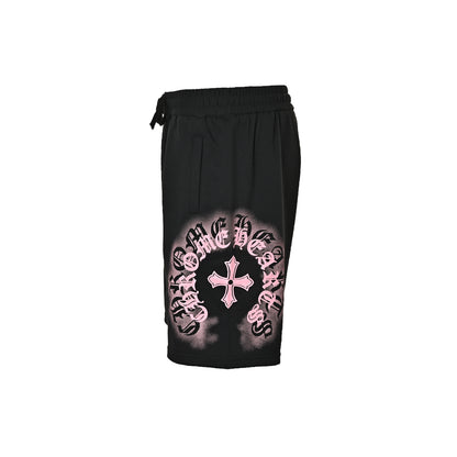 Chrome Hearte/Chrome Heart ghost splash pink printed shorts