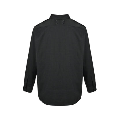 Maison Margiela/Margiela MM6 topstitched wool shirt jacket