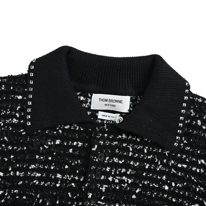 Thom Browne/Thom Brown tweed jacquard Polo short sleeves