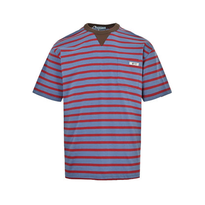 Prada pocket label striped short sleeves