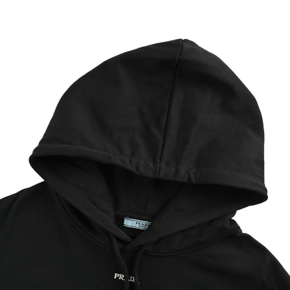 Prada 25Fw hooded sweatshirt with small letters embroidered on the chest