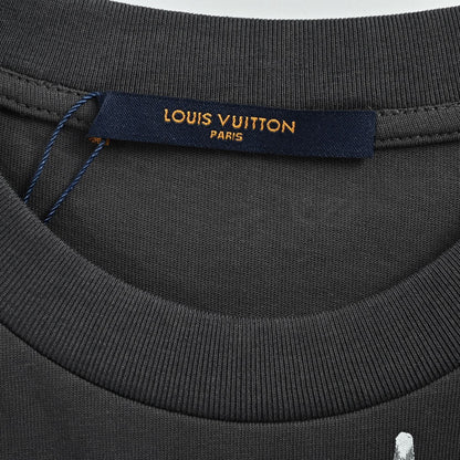 Louis Vuitton 26ss water drop presbyopic letter print short sleeves