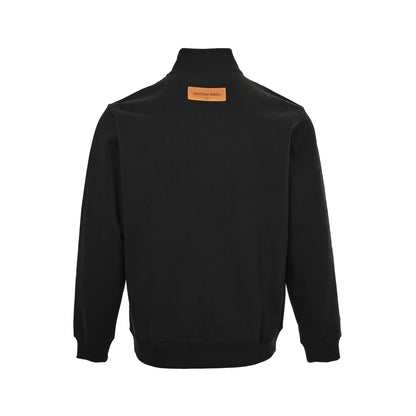 Louis Vuitton 25Fw embroidered presbyopic half-zip sweatshirt
