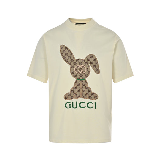 Gucci 23ss presbyopia rabbit patch embroidered short sleeves