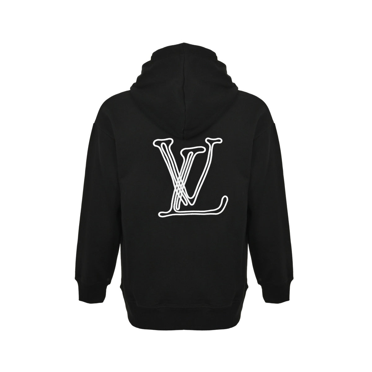 Louis Vuitton 25Fw hooded sweatshirt with embroidered letter logo on the front and back