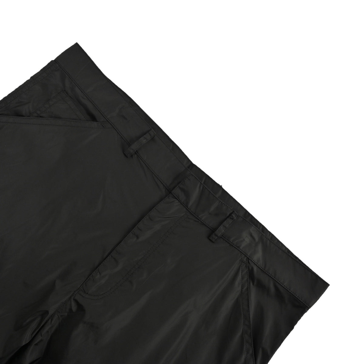 Prada 25Fw back flap pocket recycled nylon trousers