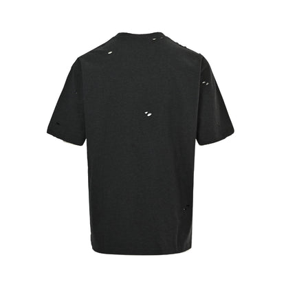 Acne Studios 25ss distressed printed hole short sleeves