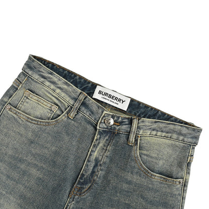 Burberry 24Fw Back Pocket Wheat Horse Embroidered Jeans