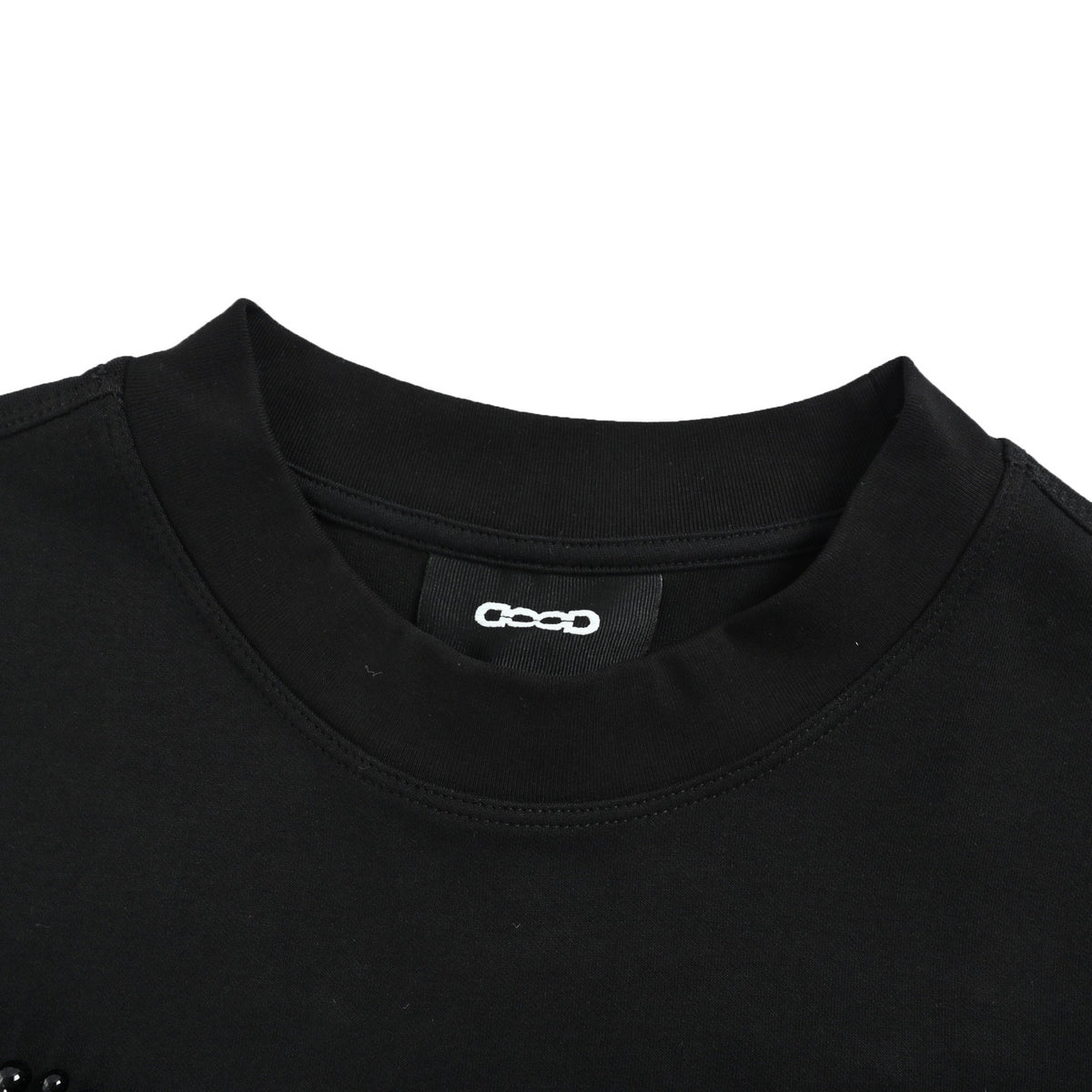 Good Brand dark pattern electroplated porcelain pearl letter embroidered long-sleeved T-shirt