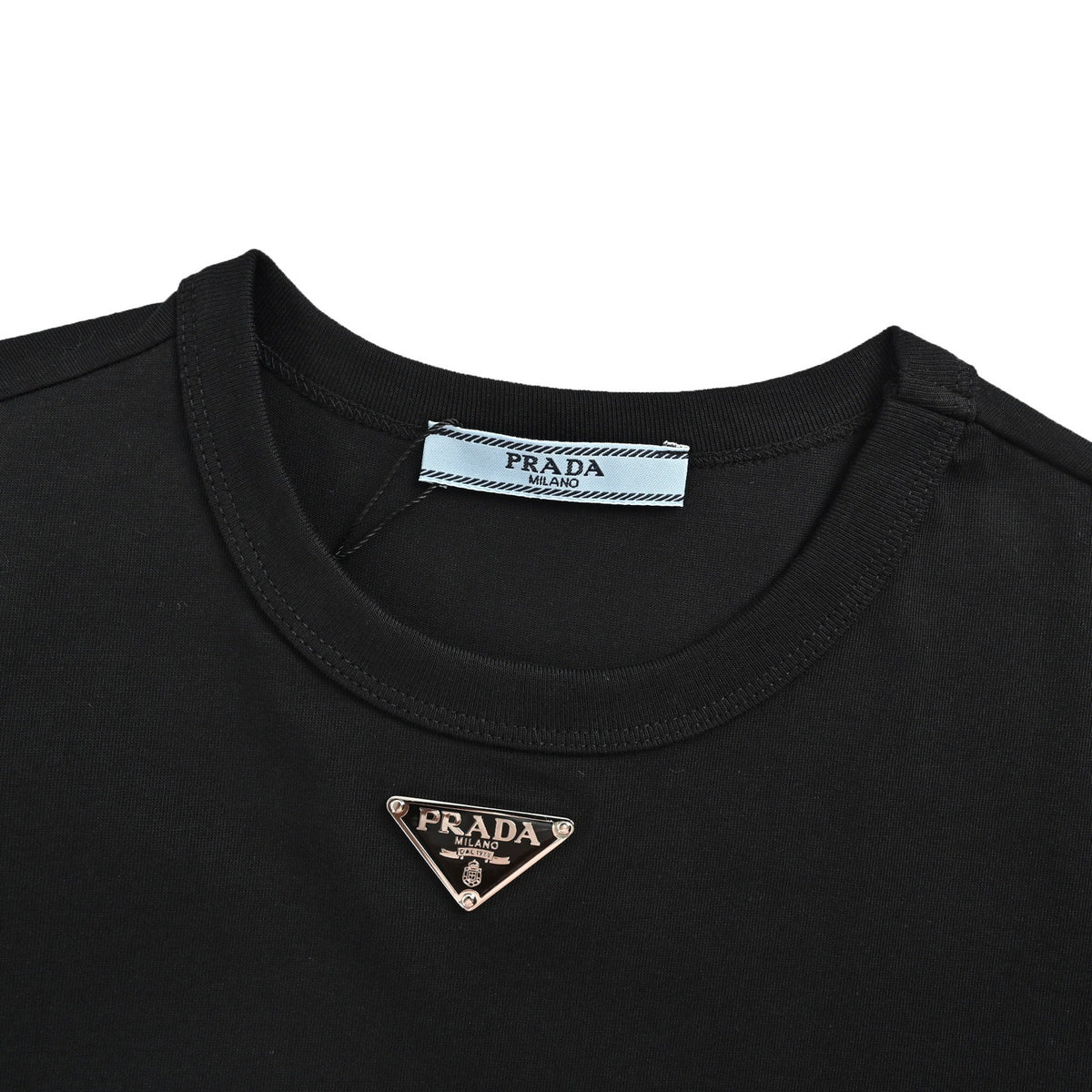 Prada triangle collar short sleeves