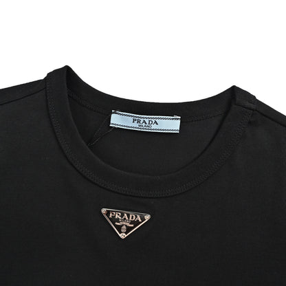 Prada triangle collar short sleeves
