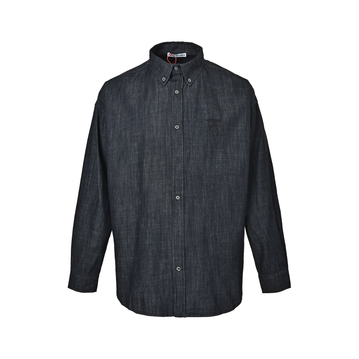 Acne Studios AC style bow washed denim shirt