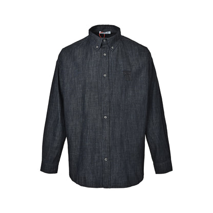 Acne Studios AC style bow washed denim shirt