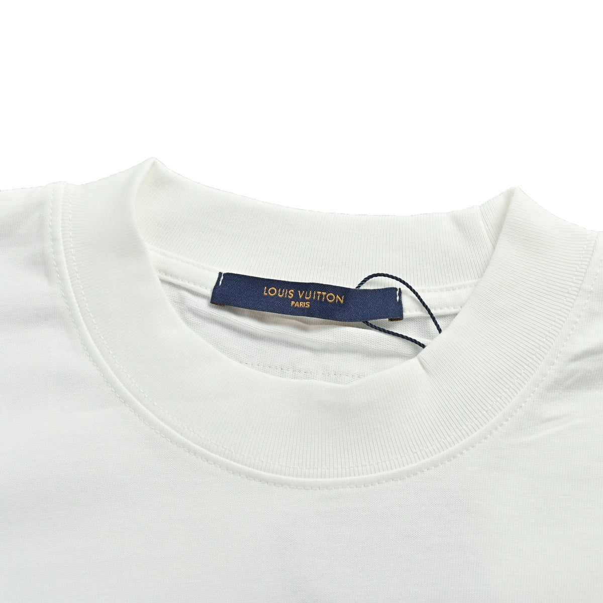 Louis Vuitton 26ss flocked laminated letter logo short sleeves