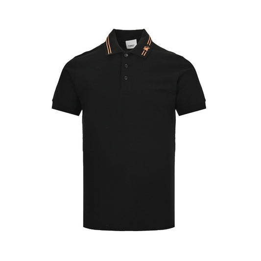 Burberry neckline war horse embroidered Polo short sleeves