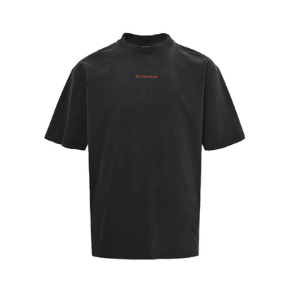 Balenciaga short sleeves with embroidered letters on the front and back