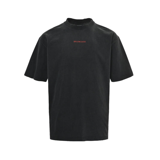 Balenciaga short sleeves with embroidered letters on the front and back