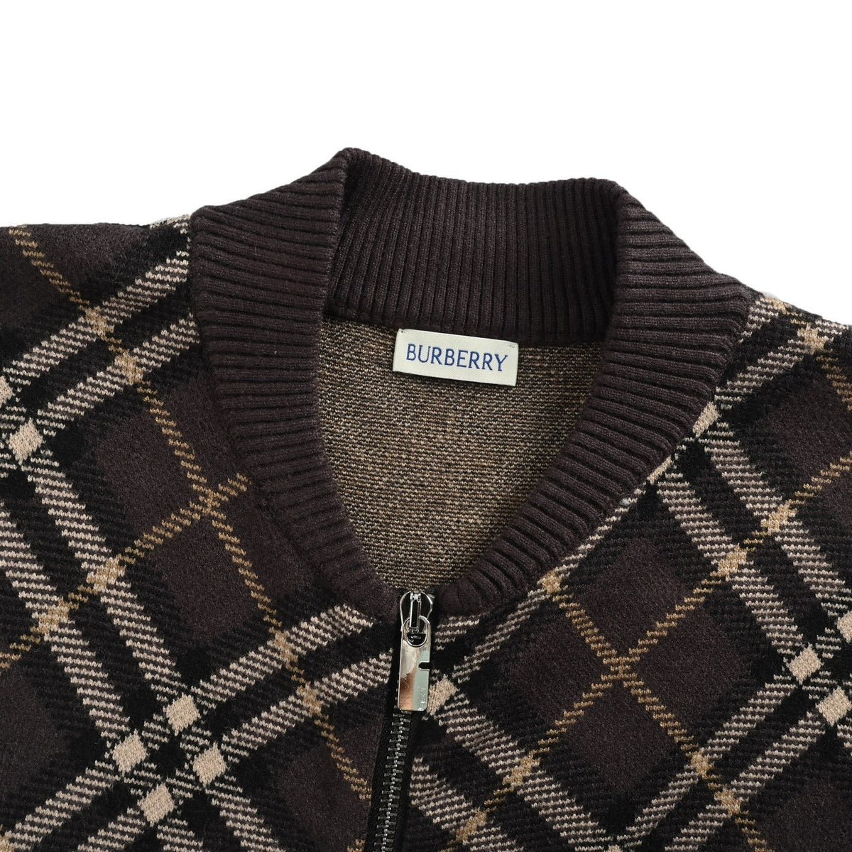 Burberry 25Fw diagonal zipper sweater cardigan jacket