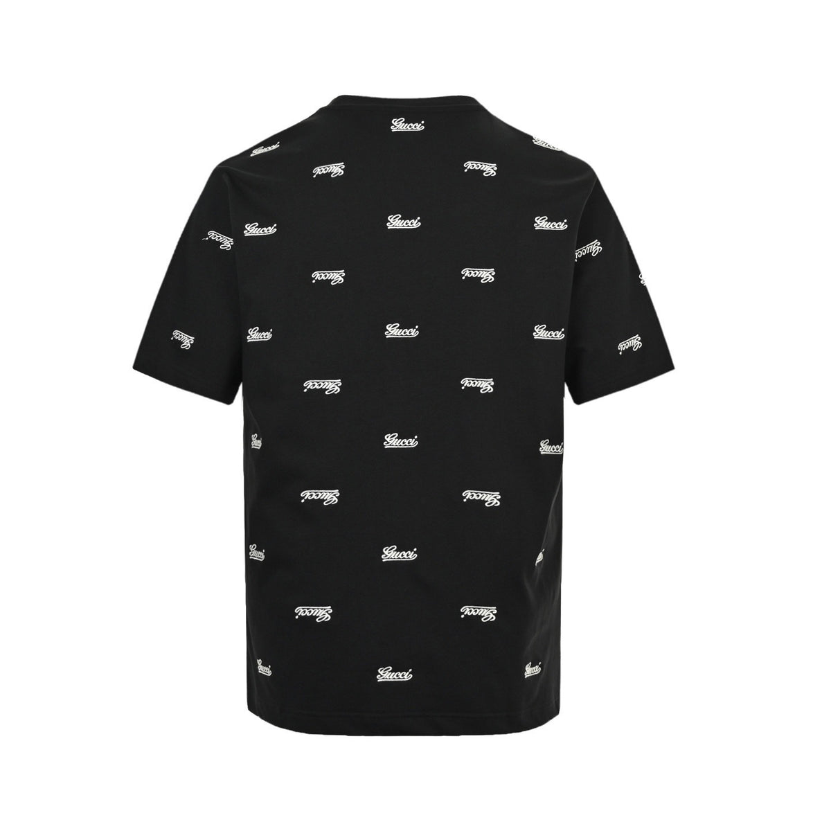 Gucci 24ss all-over embroidered logo short sleeves