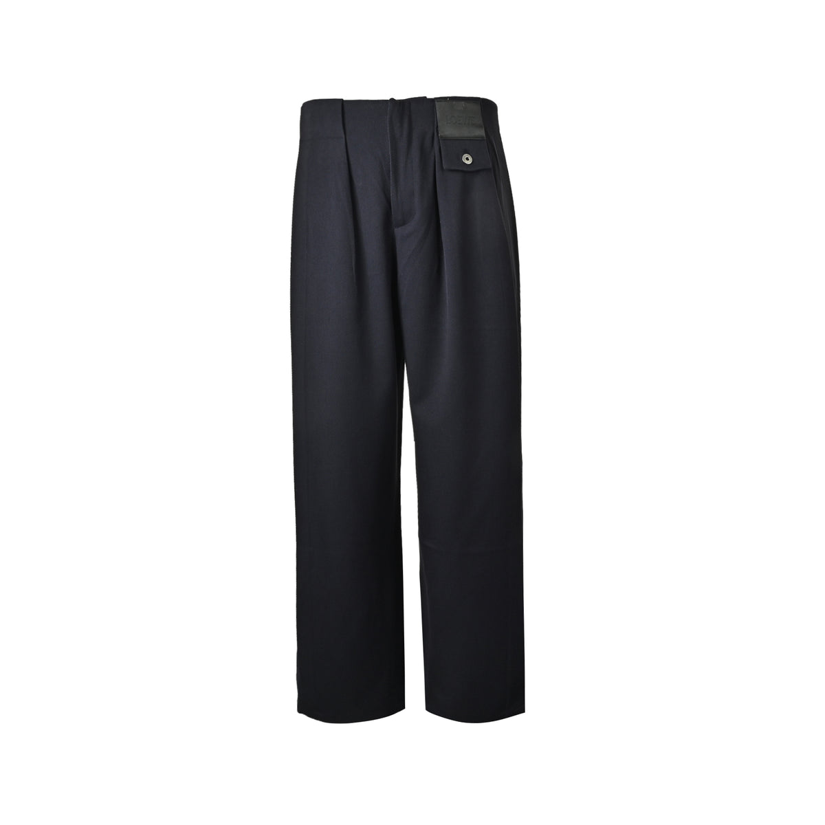 Loewe/Luo Yiwei 26ss leather brand pocket casual trousers