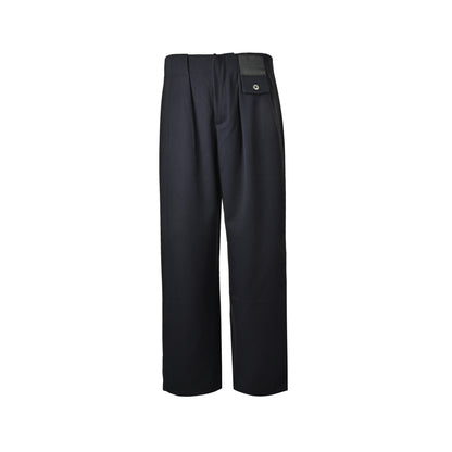 Loewe/Luo Yiwei 26ss leather brand pocket casual trousers