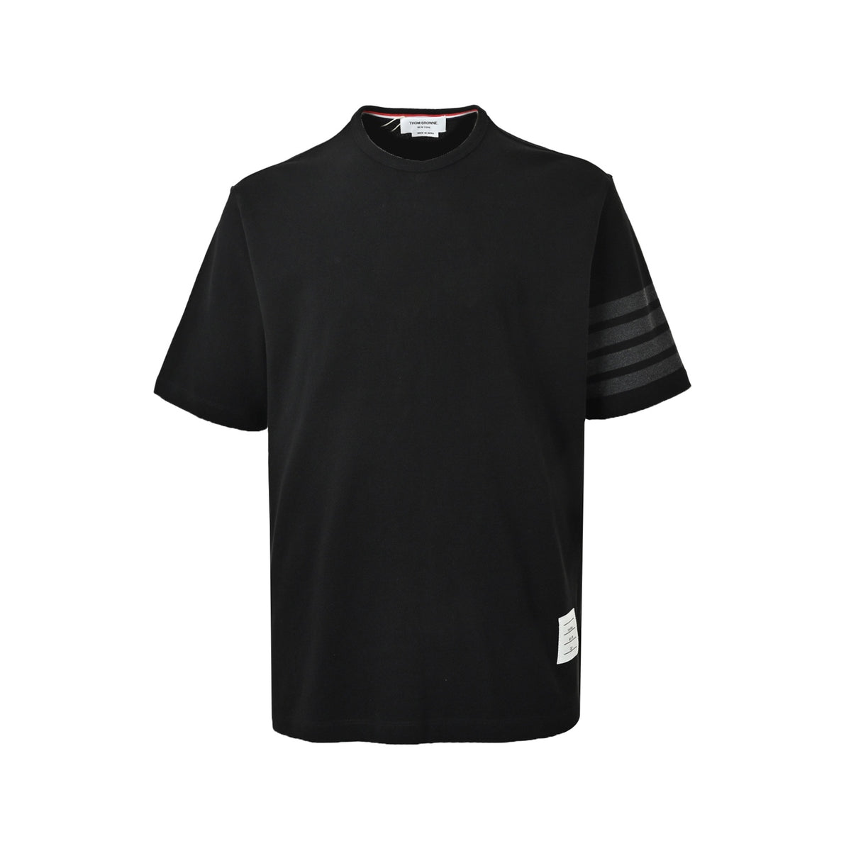 Thom Browne/Thom Brown classic yarn-dyed four-bar short sleeves