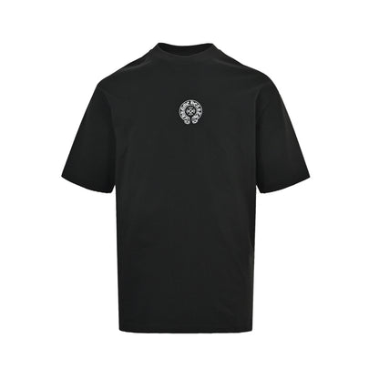 CHROME HEARTS/Chrome Heart CH Sanskrit horseshoe embroidered short sleeves