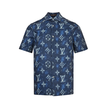 Louis Vuitton 25ss old flower all-over print rendering suit short-sleeved shirt