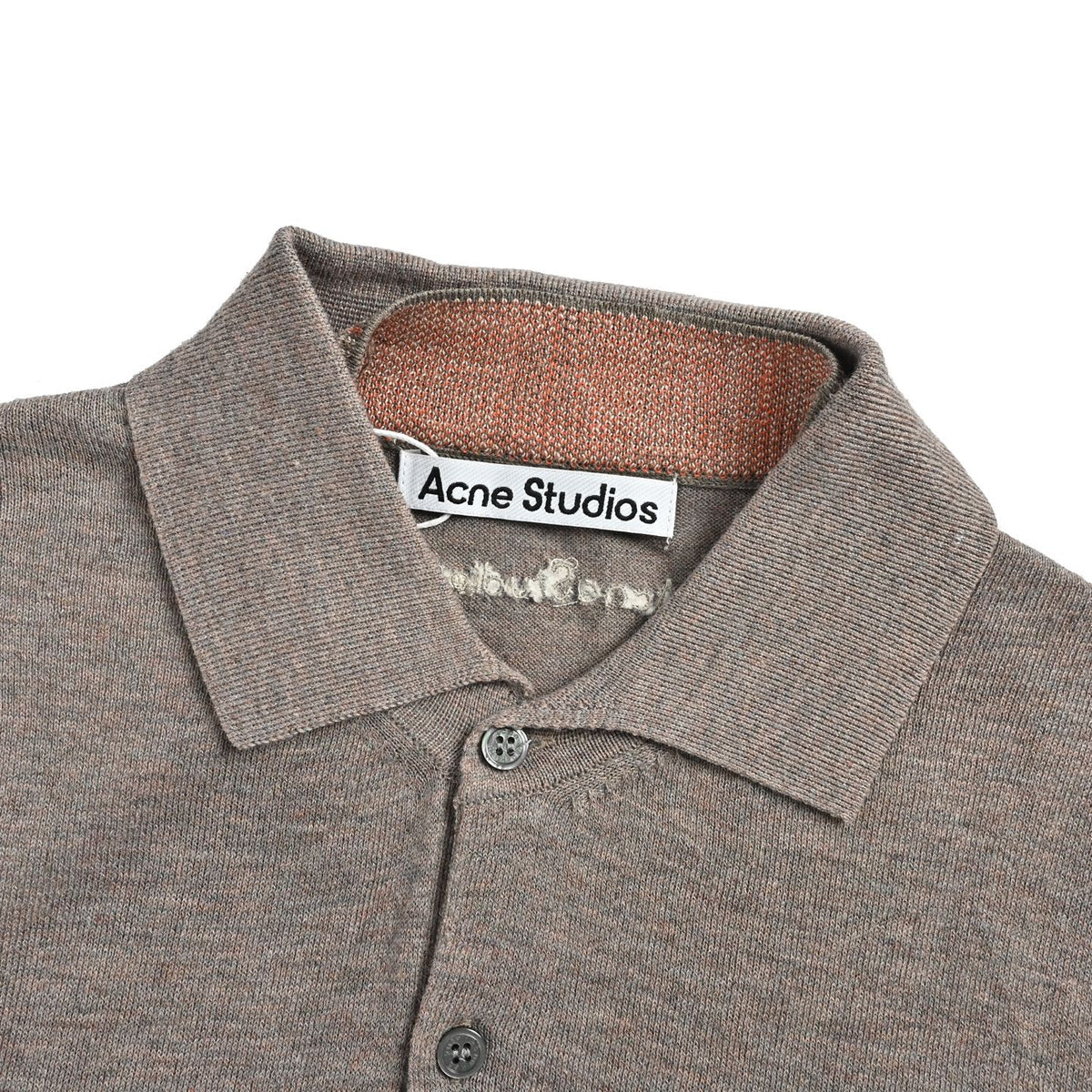 AcneStudios Fake Two-piece Cashmere Knit Lapel Polo Short Sleeve