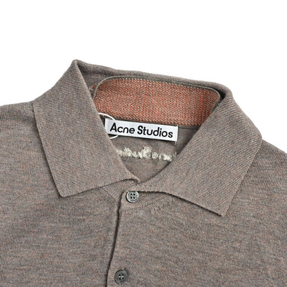 AcneStudios Fake Two-piece Cashmere Knit Lapel Polo Short Sleeve