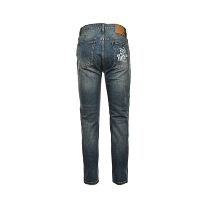 Louis Vitton/Louis Vuitton 23Fw back pocket graffiti lettering jeans