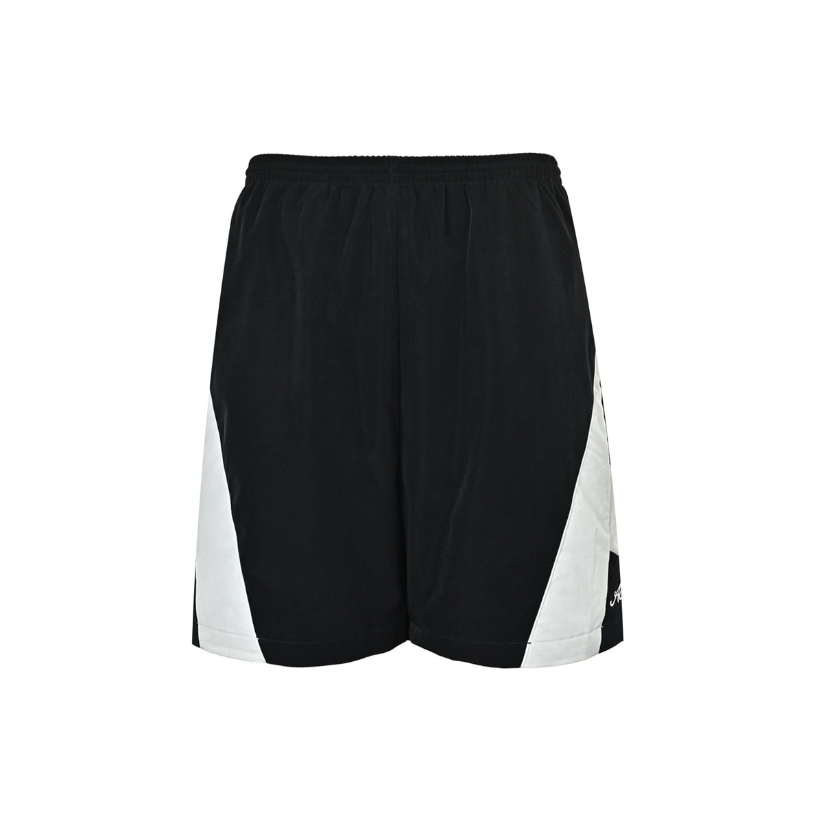 Acne Studios black and white patchwork embroidered shorts